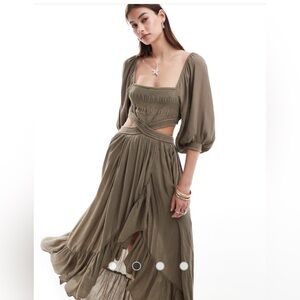 Free People Cross My Heart  Maxi Dress  Size S (no size tag)